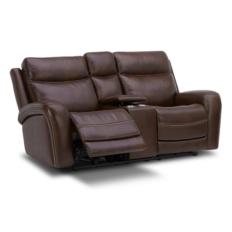 Causeuse inclinable électrique en cuir Britaney