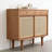Modern Burlywood Solid Wood Sideboard
