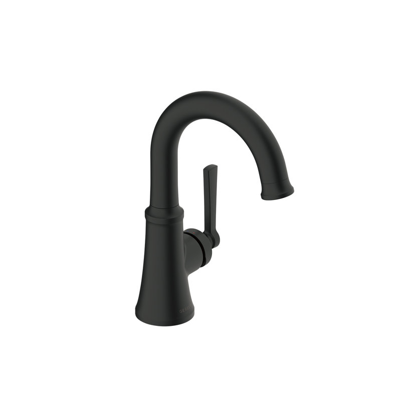 Northerly Single Handle Single Hole Bathroom Faucet with Deckplate and 50/50 Touch Down Drain Included
