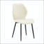 Chaise de salle à manger en polyuréthane matelassé blanc - ensemble de 4