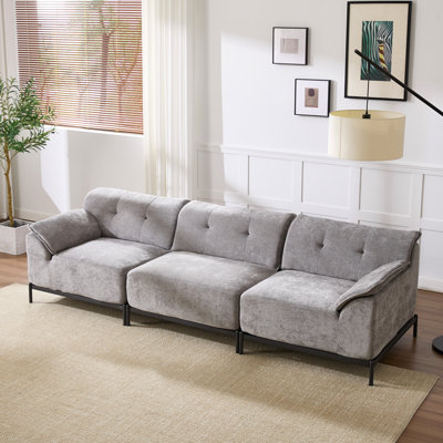 Canapé modulaire rembourré 3 personnes Modern Chenille