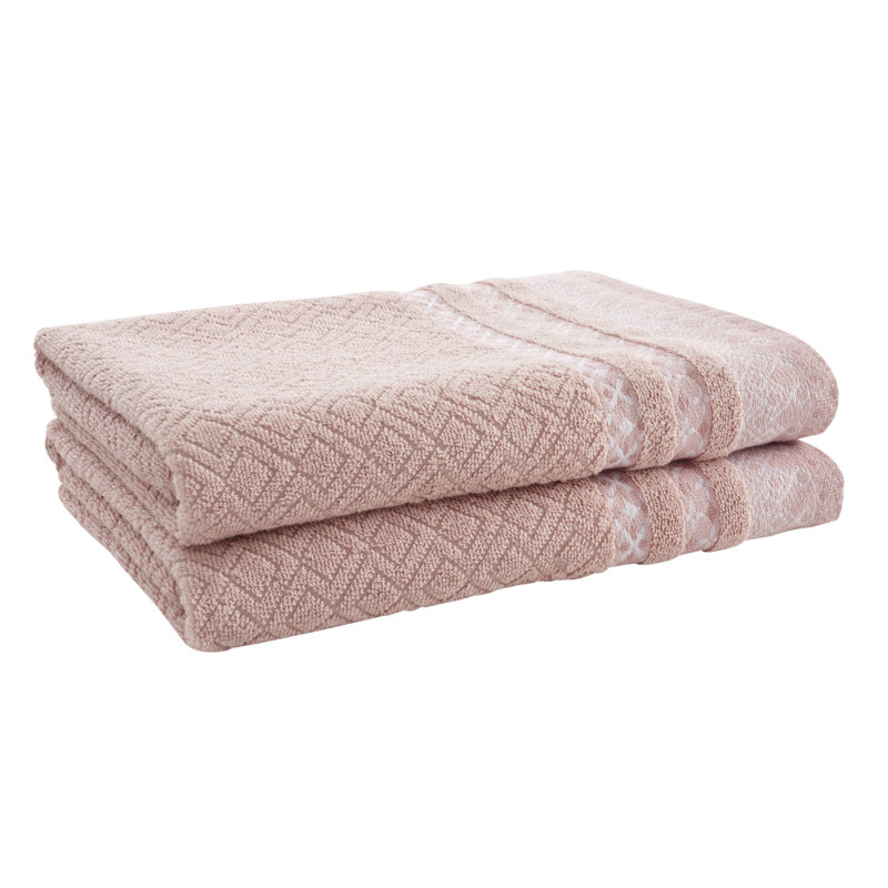 Malawa 2 Piece Bath Towel Same-Size Bale, Blush