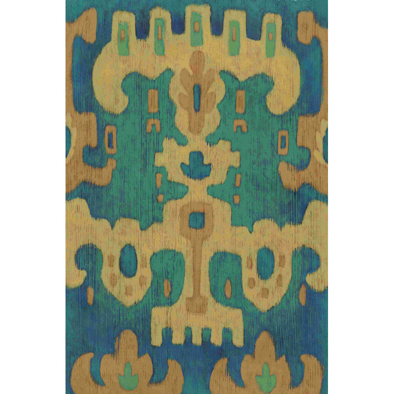 Coucher de soleil Ikat II, H 18 po x l 12 po x P 1,25 po