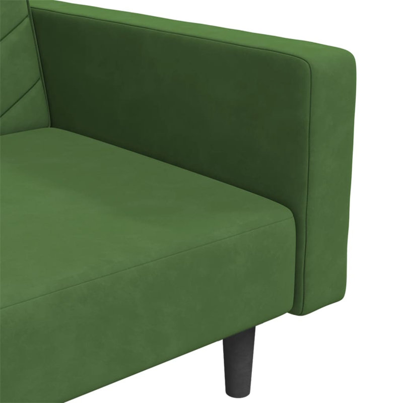 Upholstered 86.6'' Sofa, Black, Dark Green Velvet