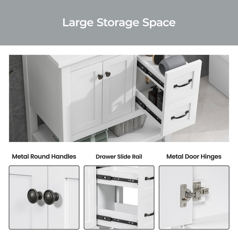 29.4'' Single Bathroom Vanity Base Only in Wood