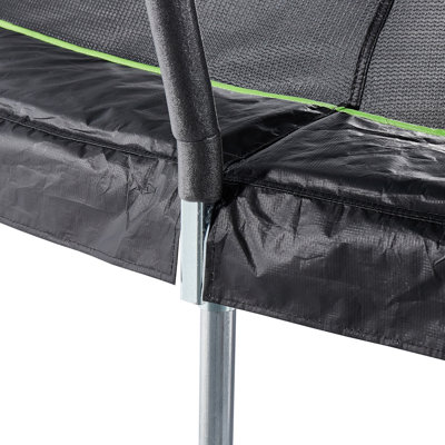 Trampoline rond de 12 pi Jumpking avec enceinte de protection et échelle thermolaquée