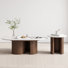 2 - Piece Solid Wood Marble Top Living Room Table Set