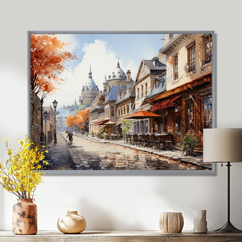 Québec, «French Beauty II», impression sur toile encadrée Québec, 30" H x 40" W, Encadrement argenté