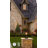 Dusk To Dawn Outdoor Post Lantern, Water Ripple Glass Exterior Post Light, E26 Base, Black