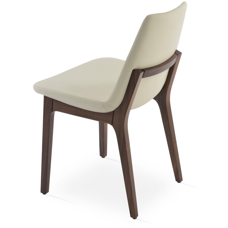 Eiffel Wood Dining Chair, Walnut, Cream PPM