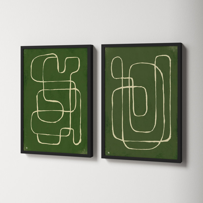Line Works by StudioM, Black Framed Paper, 20" H x 28" W x 1.25" D