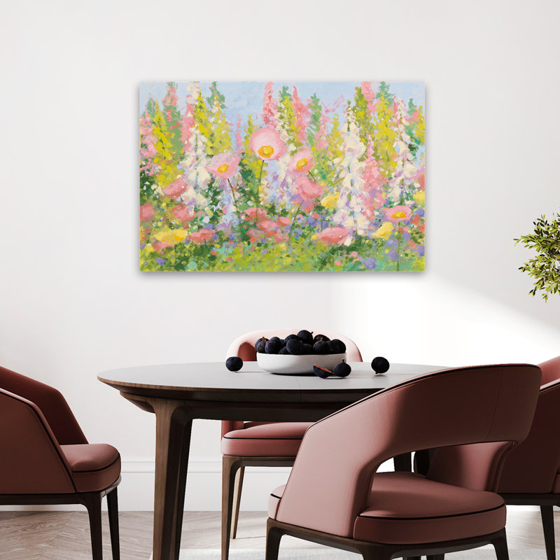 Garden Pastels I Blue Sky Garden Floral Foxglove Garden, 36" H x 24" W