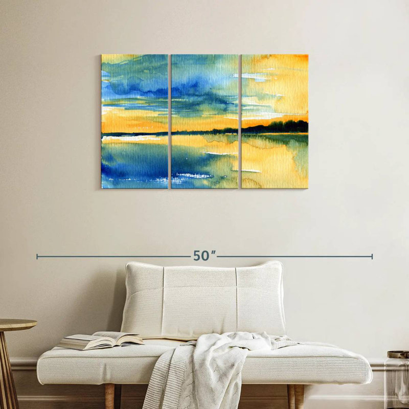 Avery Sunlit Abstract Landscape, 24" H x 38" W