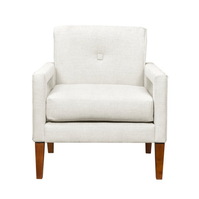 Fauteuil de salon moderne en beige, ressorts ensachés, pieds en bois massif et housse de siège amovible en chenille beige pour espaces, poids de 300 lb