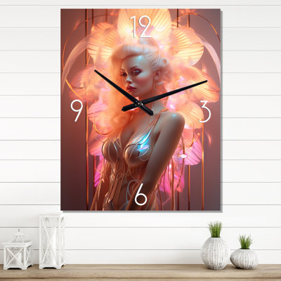 Subtle Sensuality Pink Cabaret Dancer - Fashion Woman Very Large Wall Clocks