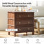 Table de bout en bois massif à 3 tiroirs de 28 po Allisa avec station de charge intégrée et assemblage simple-1386615510