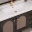 Armoire de salle de bain noire rétro de style français