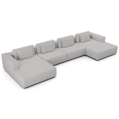 Duthie Modular Sofa Set 12 In Gris Fabric