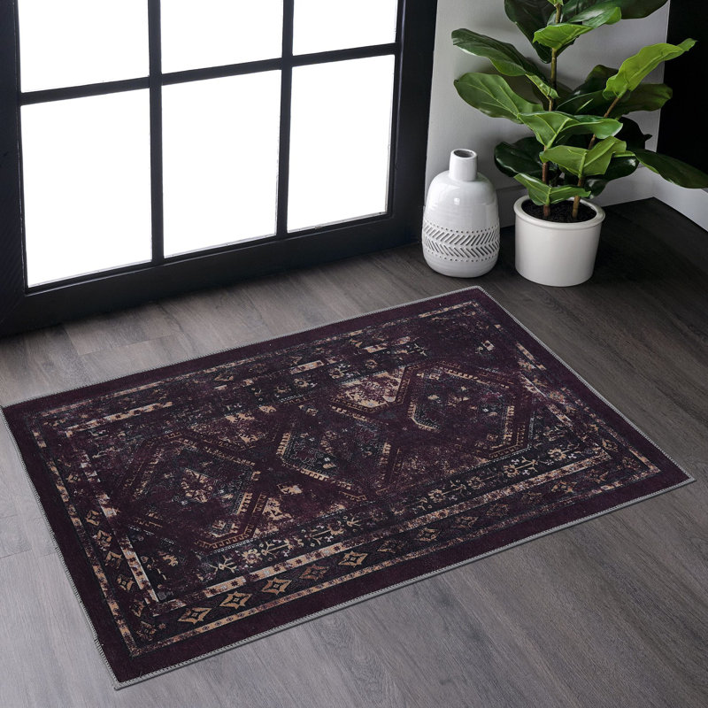 Washable Rug Doormat Rug, Rectangle 2' x 3'