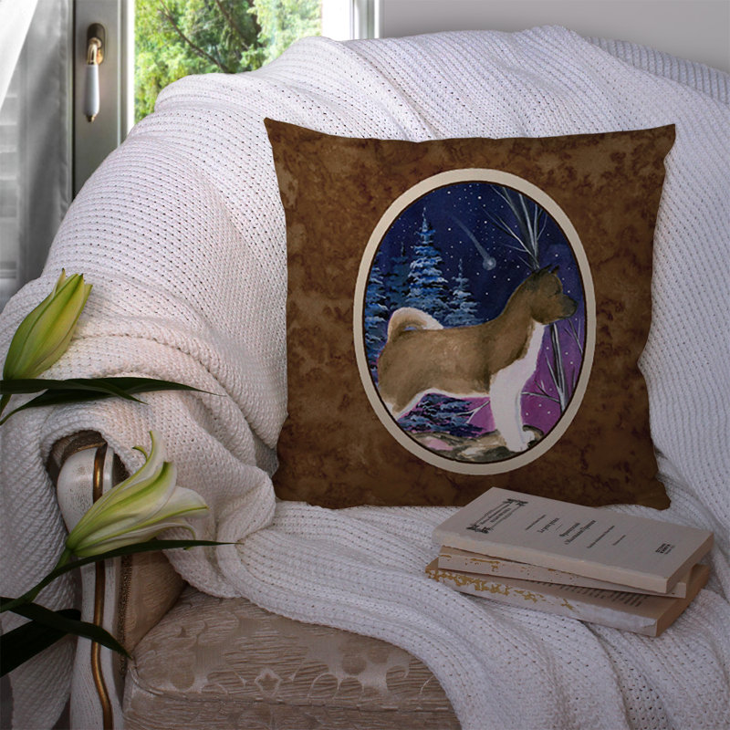 Akita Outdoor Reversible Throw Pillow