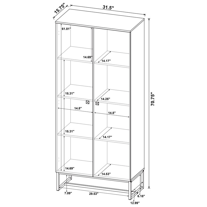 Clarkesville 8 - Shelf Storage Cabinet