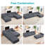 Canapé modulaire velours capitonné modulaire, gris foncé-1119169399