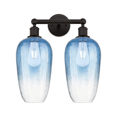 Kazmierski - 2 Light - Sapphire Blue Kazmierski shade - Bath Vanity Light