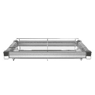 Chrome Premium 16.5" Full-Extension Slide-out Wire Basket with Aluminum Frame - Shallow 5.1" Height