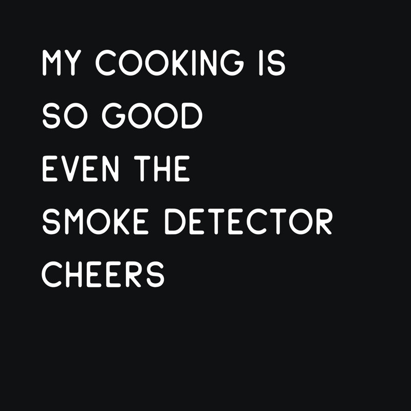 «My Kitchen Is So Good» par Masey St. Studios - Art textuel, H 12 po x l 12 po, Non, Toile tendue