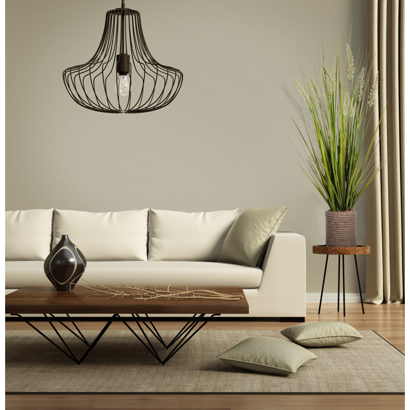 Herbe à oignon artificielle 40 "dans un vase décoratif, 2