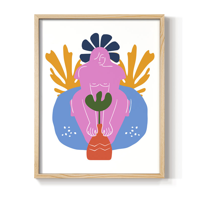 Matisse CDLV, reproduction d'art encadrée - bois massif, H 30 po x l 24 po, Naturel