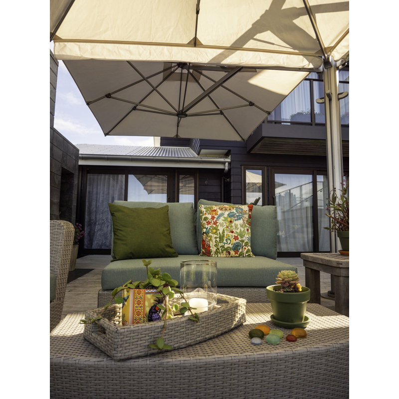 Shadowspec Unity™ Trio Square Umbrella, 8 ft, Charcoal Tweed, In Ground Anchor