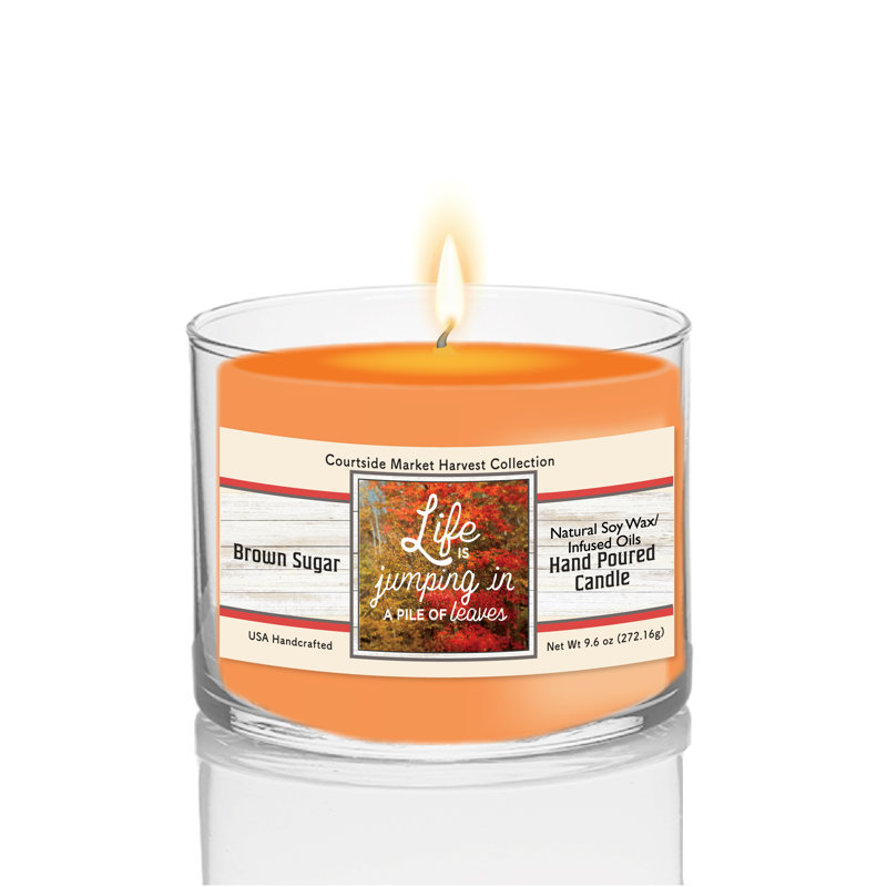 Bougie en cire de soya « Life is for Jumping » de 272 g (9,6 oz) en pot en verre