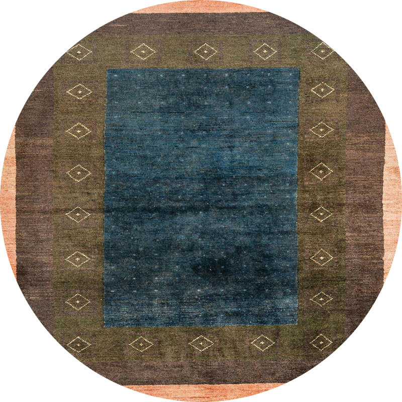 Abstract Indoor Rug, Round 7'