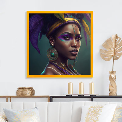 Portrait contemporain d'une jeune femme afro-américaine II - reproduction sur toile