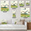 Horloge murale verte-1389398536