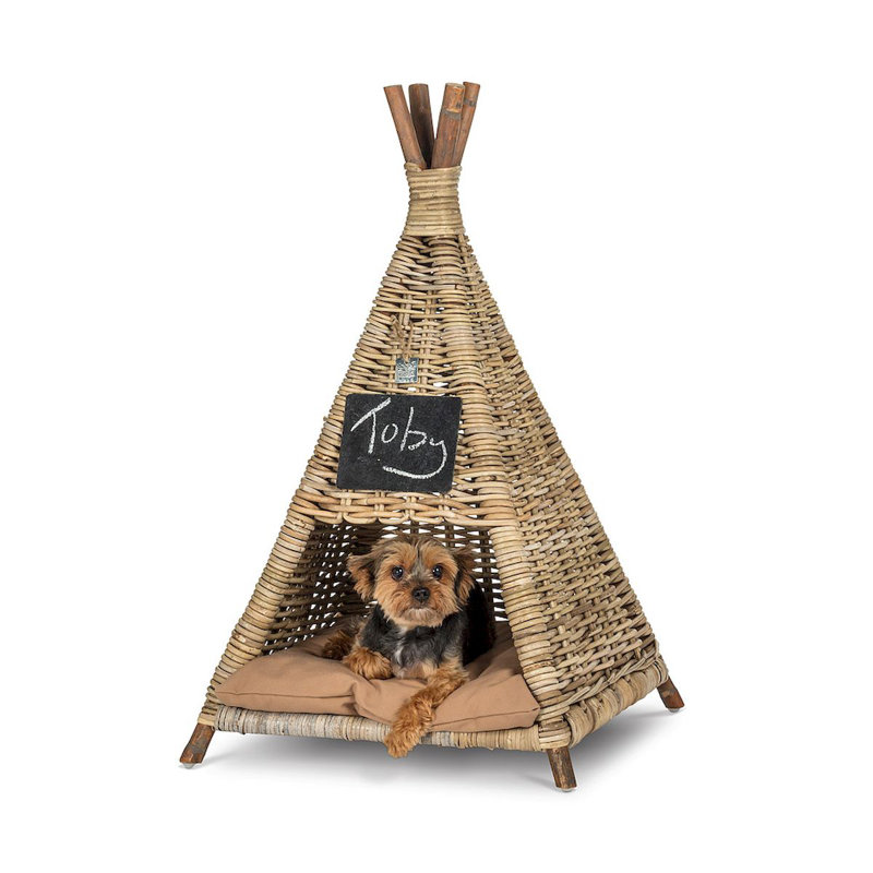 Orthopedic Wicker Pet Bed, 32" H x 16" W x 16" D