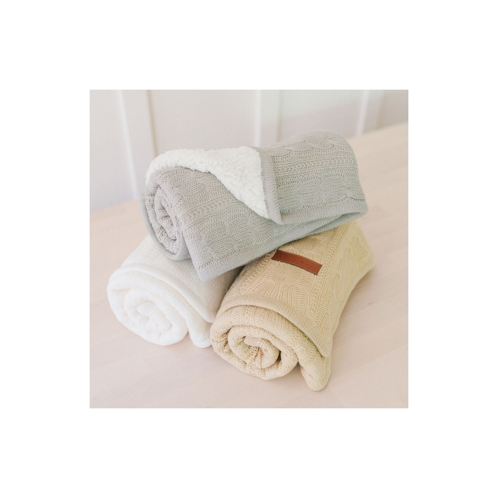 Cotton Blend Stroller Blanket, Gray