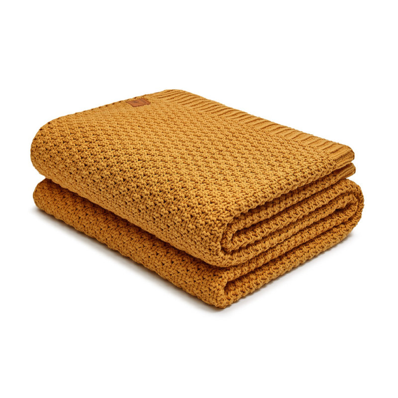 Cosy Blanket, Ochre yellow