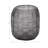 Decorative Round Glass Flower Vase with Textured Woven Pattern – Contemporary Home Decor Vase for Table and Entryway Styling – 6", Gray-1306156251