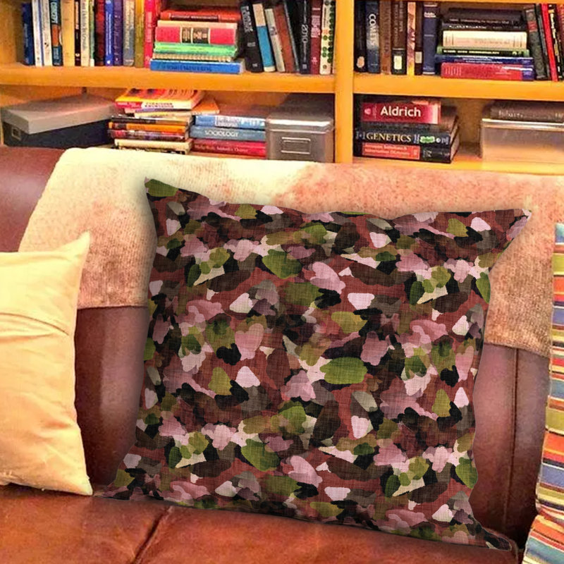 Abstract Outdoor Reversible Throw Pillow, 26" x 26"