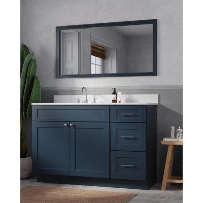 Meuble-lavabo simple avec plateau en quartz Disar