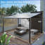 12' x 16' Lean to Gazebo, Hardtop Wall Pergola with Polycarbonate Roof, Aluminum Frame Mounted Gazebo for Lawn Patio Deck Yard and Party