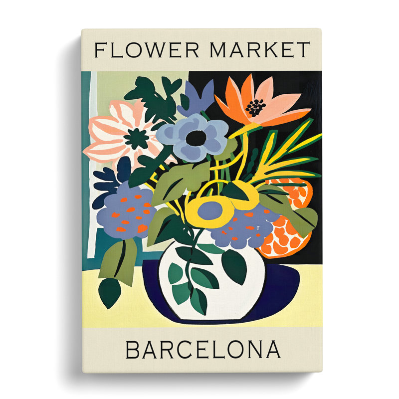 Barcelona Flower Market Exhibition No.8 - Wrapped Canvas, 91cm H x 60cm W x 3cm D