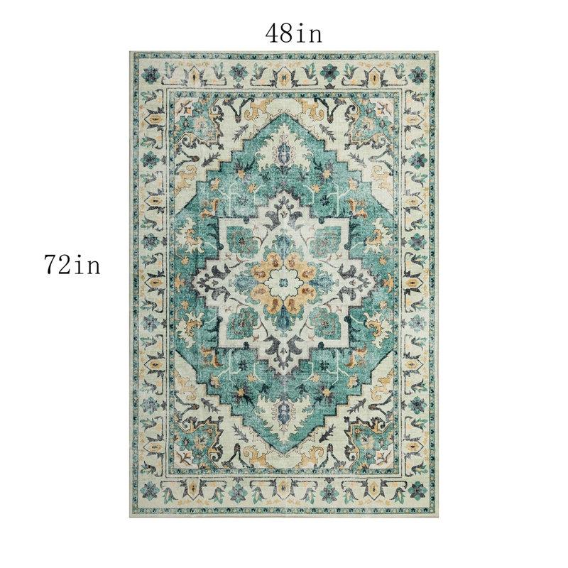 Tapis rectangulaire Cardell avec envers antidérapant, Rectangle 4 pi x 6 pi