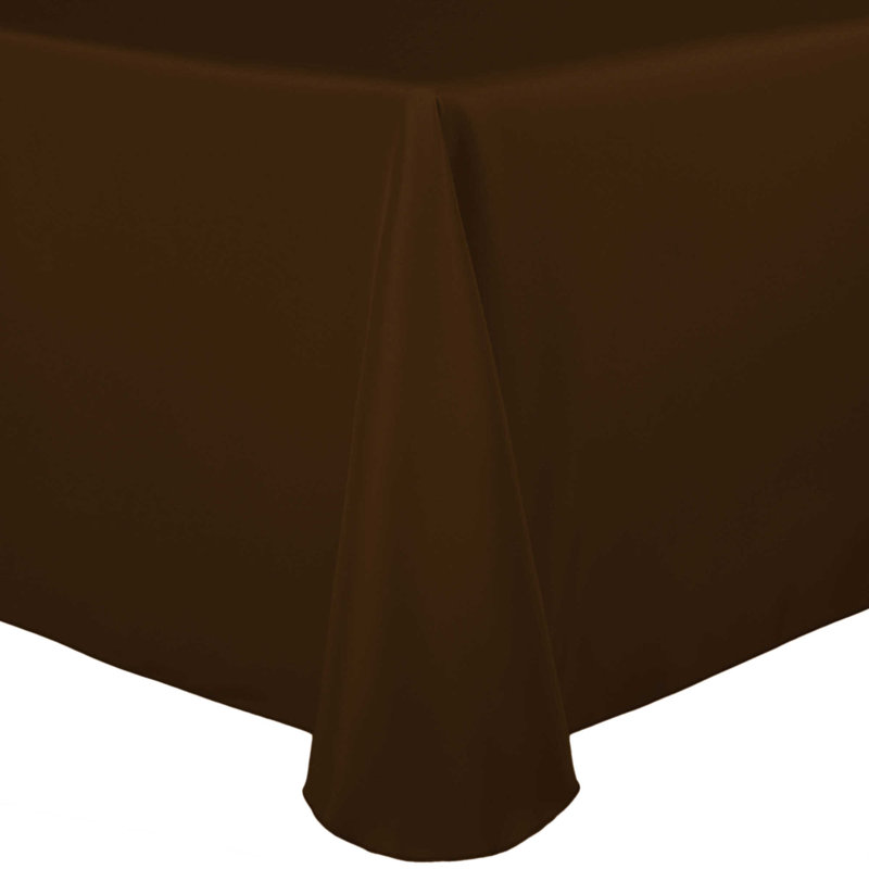 Solid Color Round Tablecloth, 1, 104" x 74", Espresso