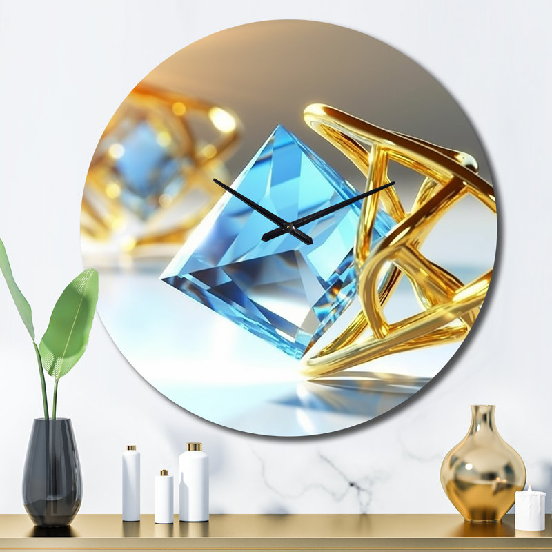 Horloge murale Atomic Abstraction Photonic Crystals I, Grand