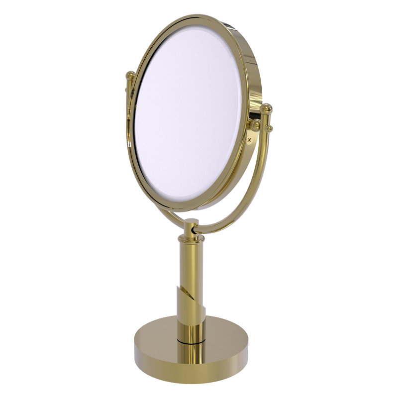 Miroir de maquillage/rasage à loupe Soho, Laiton non laqué, 2X