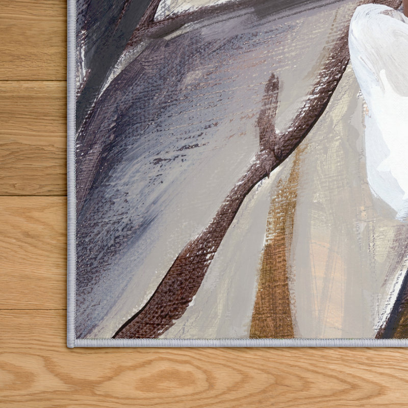 Rectangle Divyan Area Rug with Non-Slip Backing