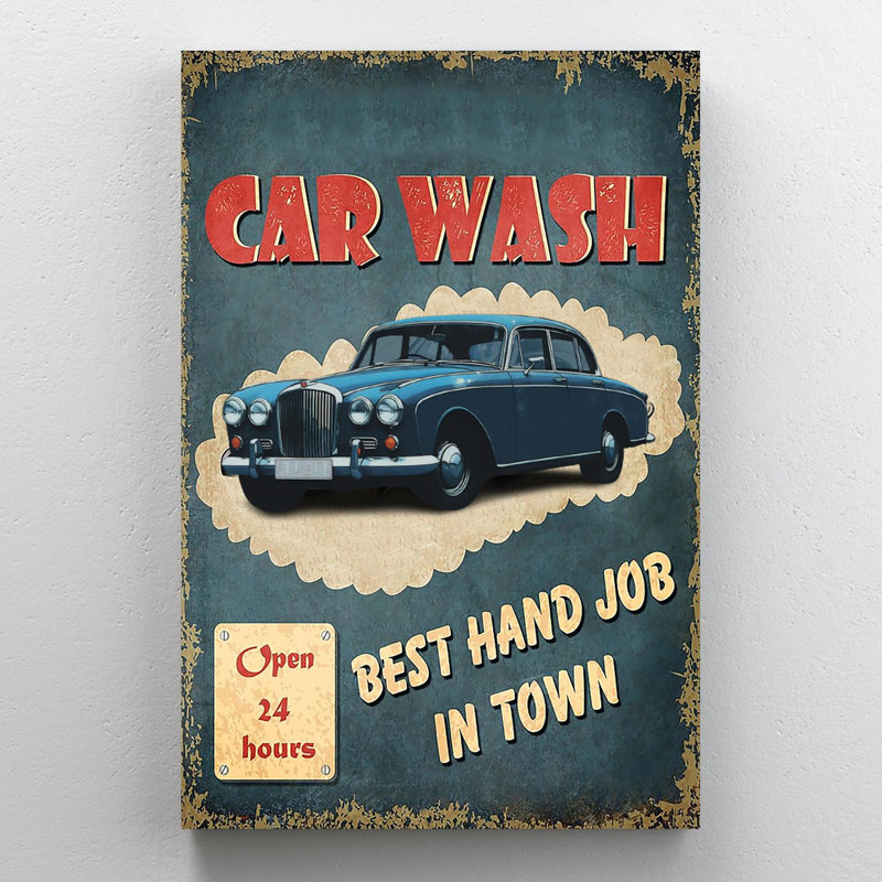 " Car Wash ", 14" H x 11" W x 1.25" D